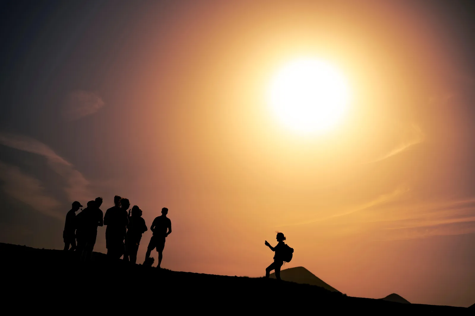 Lanzarote: Trekking In the Timanfaya eruption Natural Park.